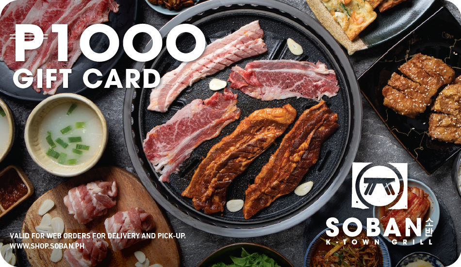 Soban K-Town Grill E-Gift Card (Delivery/Takeout)