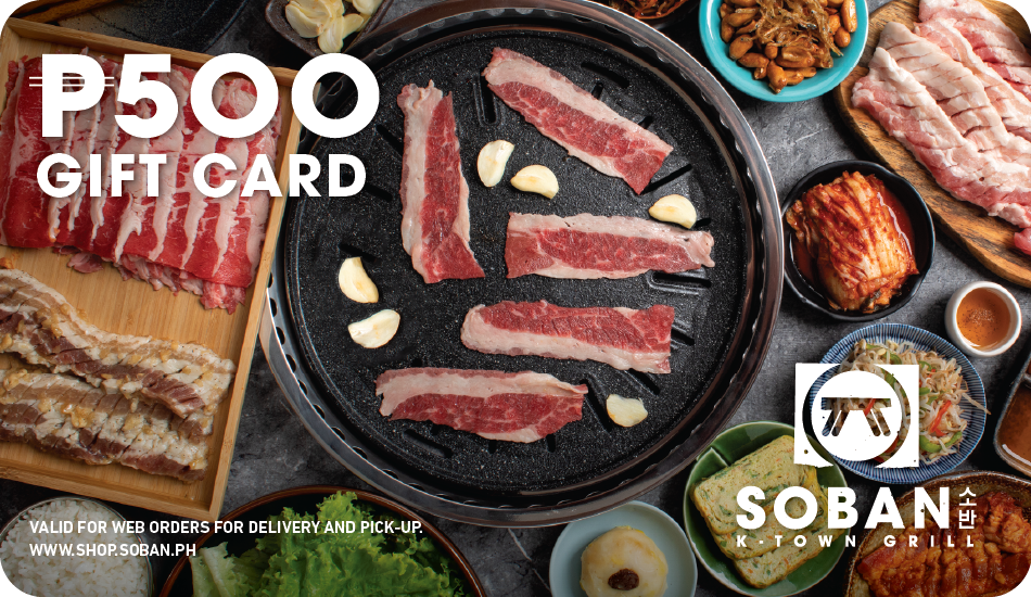 Soban K-Town Grill E-Gift Card (Delivery/Takeout)