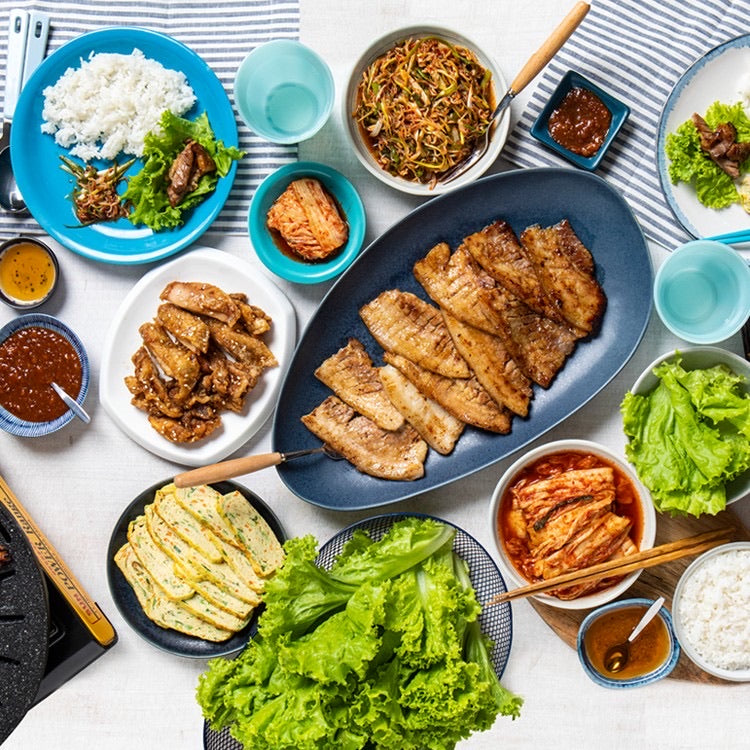 Ingredients Diy Samgyupsal Side Dishes Korean Pork Belly Diy